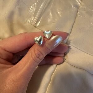 Silver Heart Earrings